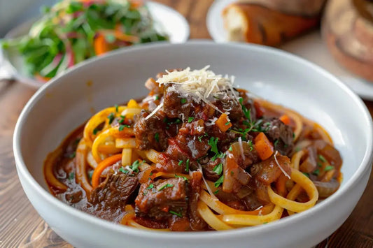 Turnip Noodles With Beef Ragú - Organo Republic