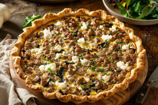Quiche With Sausage & Mustard Greens - Organo Republic