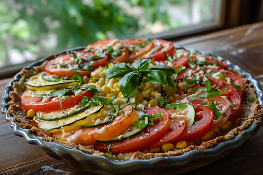 Tomato, Zucchini & Corn Pie With Almond Crust - Organo Republic