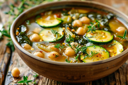 Zucchini Swiss Chard & Chickpea Stew - Organo Republic