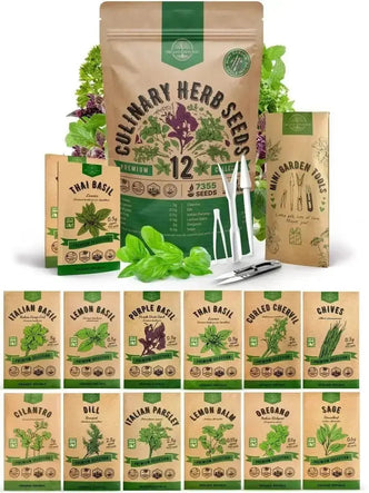 12 Culinary Herbs Seeds Variety Pack
