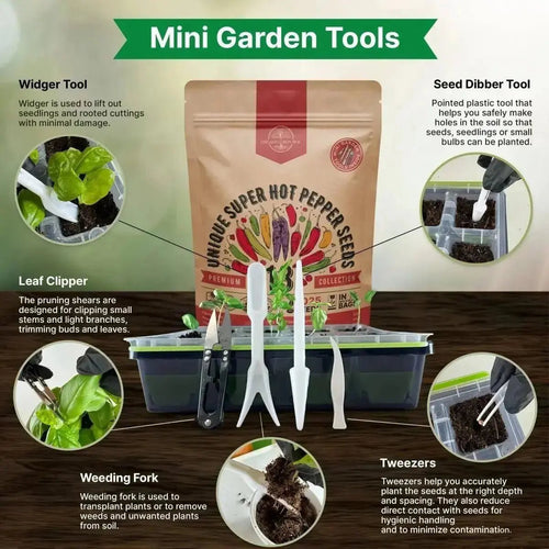 13 Unique Super Hot Pepper Seeds Variety Pack - 1,020+ Non - GMO Heirloom Pepper Seeds for Outdoor and Indoor Home Gardening - Organo Republic