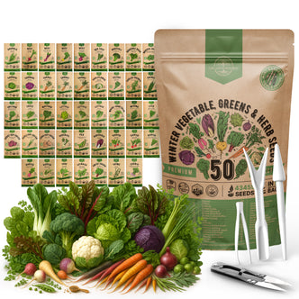 50 Winter Vegetable Garden Seeds Variety Pack
