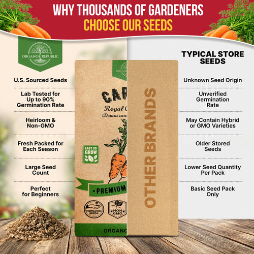 Carrot Royal Chantenay Seeds Pack 1G