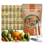 25 Summer Fruit & Vegetable Seeds Variety Pack