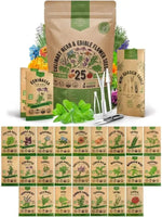25 Culinary Herbs & Edible Flower Seeds Variety Pack