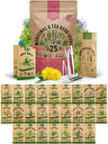 25 Medicinal & Tea Herb Seeds Variety Pack