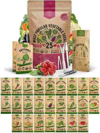 25 Most Popular Vegetable Seeds Variety Pack