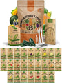 25 Summer Fruit & Vegetable Seeds Variety Pack - 1800+ Non GMO Heirloom Seeds in Bulk Individual Seed Packets, Rare Vegetable Garden Seeds. - Organo Republic