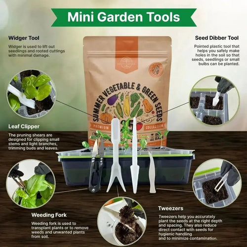 25 Summer Greens & Vegetable Seeds - 6500+ Non GMO Heirloom Seeds for Planting Vegetable in Bulk Individual Seed Packets, Rare Garden Seeds - Organo Republic