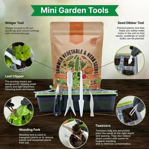 25 Summer Vegetable & Herb Garden Seeds Variety Pack for Planting Outdoors and Indoor - Organo Republic