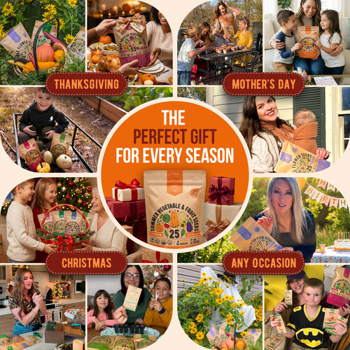 25 Summer Fruit & Vegetable Seeds Variety Pack