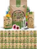 30 Culinary Herbs & Edible Flower Seeds Variety Pack