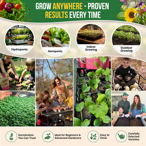 organic seeds garden 75 Herb & Vegetable Seeds Kit