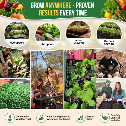 75 Greens & Vegetable Seeds Variety Pack