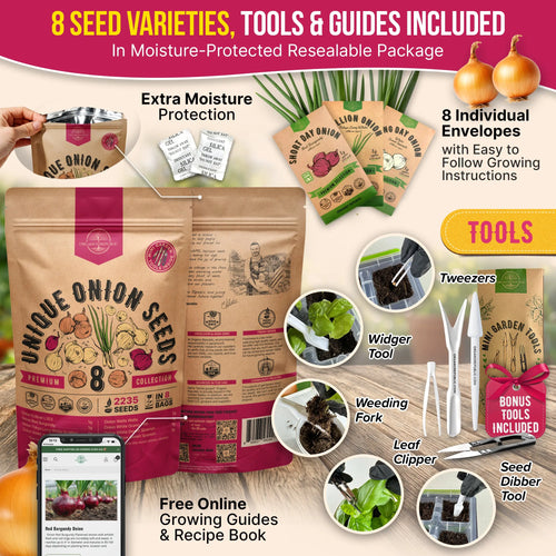 8 Onion Seeds Variety Pack