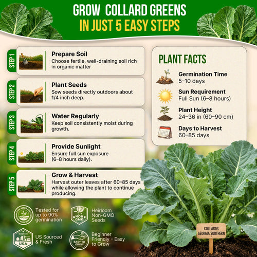 Collard Georgia Southern Seeds Pack 5G