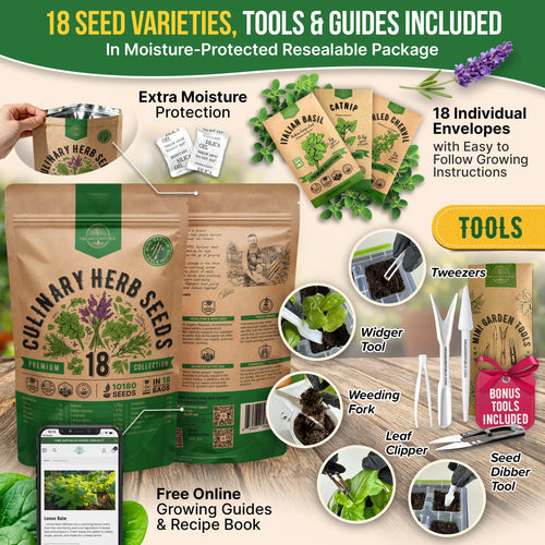 18 Culinary Herb Seeds Variety Pack