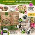 30 Culinary Herbs & Edible Flower Seeds Variety Pack