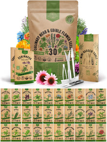 Culinary Herbs & Edible Flower Seeds Variety Pack