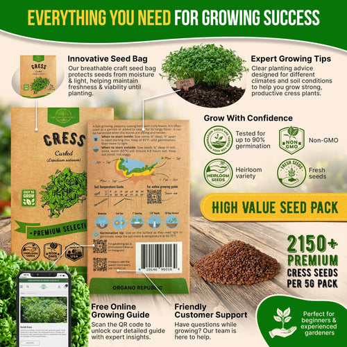 Curled Cress Seeds Pack 5G