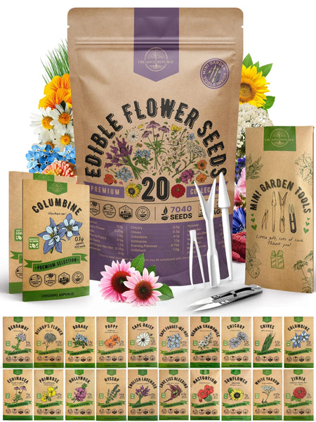 Edible Flower Seeds Variety Pack Organo Republic