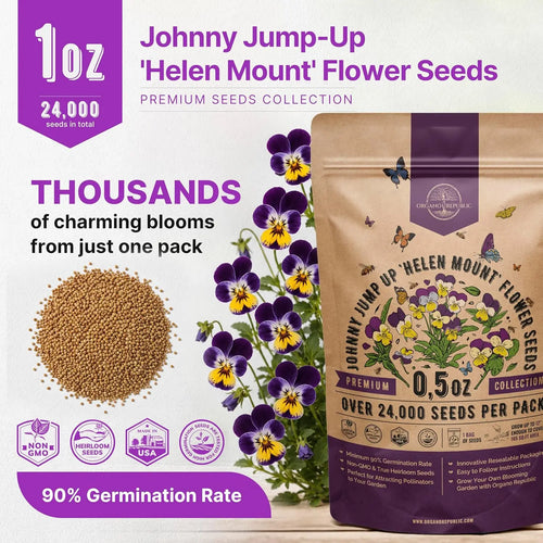 Helen Mount Johnny Jump-Up Seeds Organo Republic