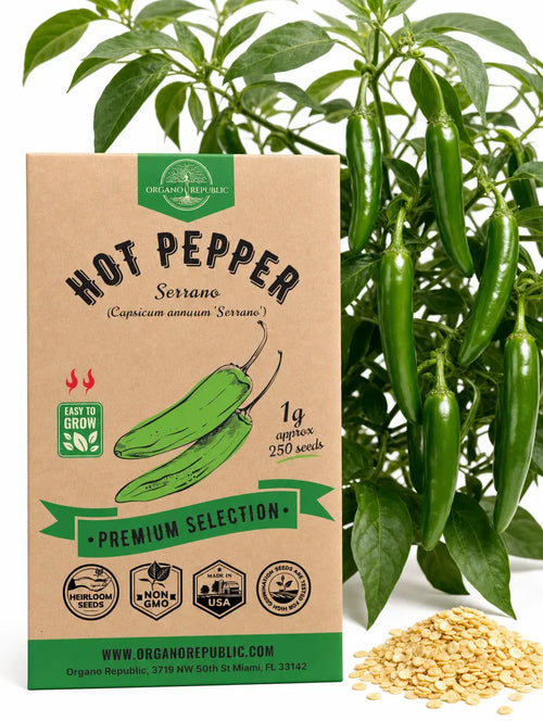 Hot Pepper Serrano Seeds