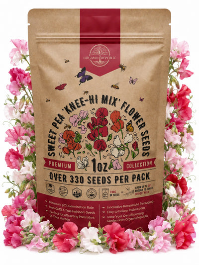 Knee High Mix Sweet Pea Seeds – Non-GMO Heirloom