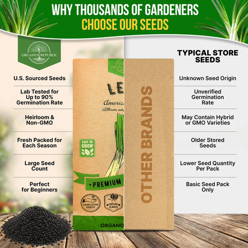 Onion Leek Seeds Pack 1G