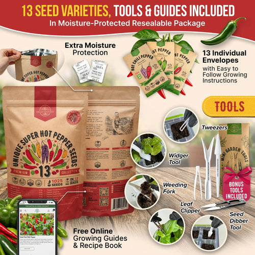 13 Unique Super Hot Pepper Seeds Variety Pack