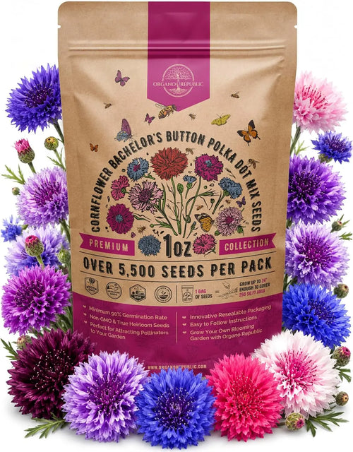 Polka Dot Mix Cornflower Seeds (Bachelor's Button) – Non-GMO Heirloom