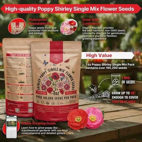 Shirley Single Mix Poppy Seeds Organo Republic