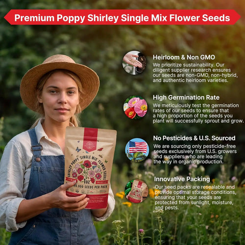 Shirley Single Mix Poppy Seeds Organo Republic