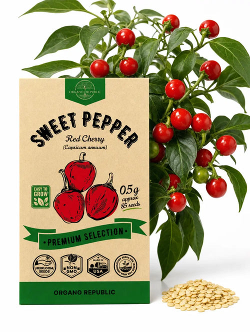 Sweet Pepper Red Cherry Seeds
