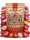 Tall Mixed Strawflower Seeds – Non-GMO Heirloom