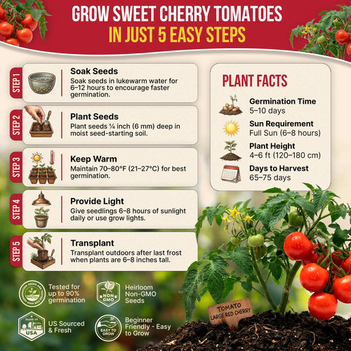 Tomato Large Cherry Seeds Pack 0.8G