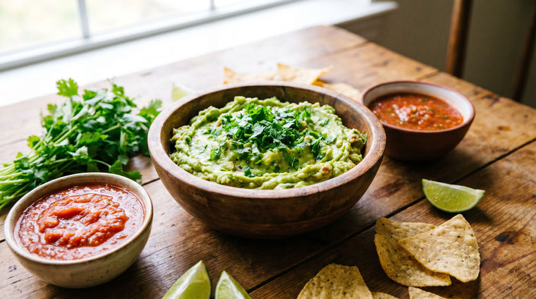 Fresh cilantro, chopped into salsa, guacamole, and more.