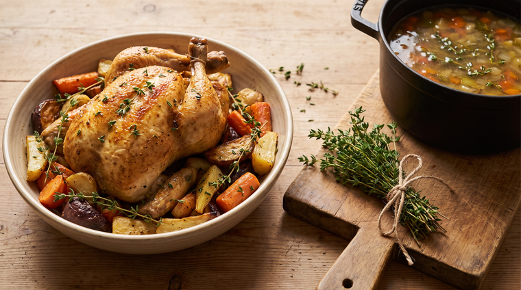 Fresh thyme for roasts, soups, roasted vegetables, and stocks.