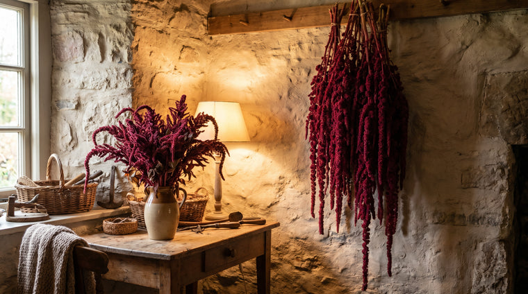 Cut the crimson tassels for fresh bouquets or hang them to dry.