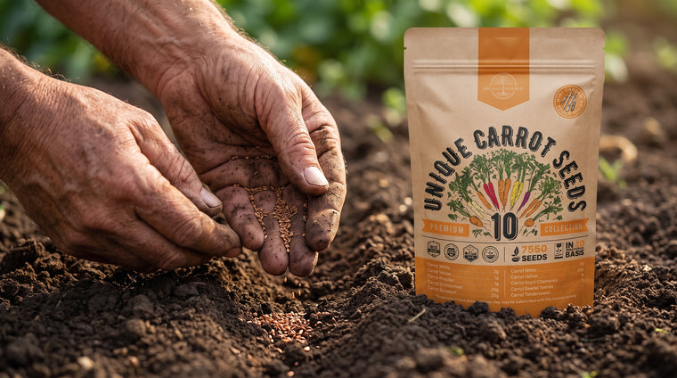 Sow carrot seed straight into loose, stone-free soil where it will grow.