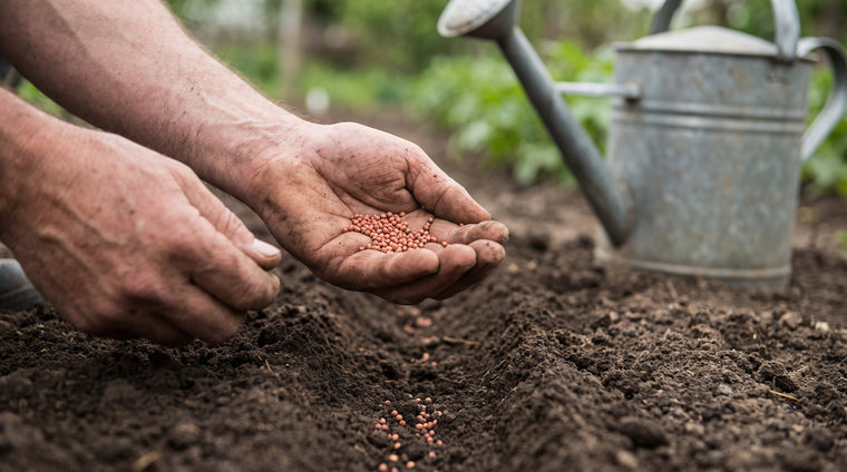 Sow turnip seeds half an inch deep and thin the seedlings early.