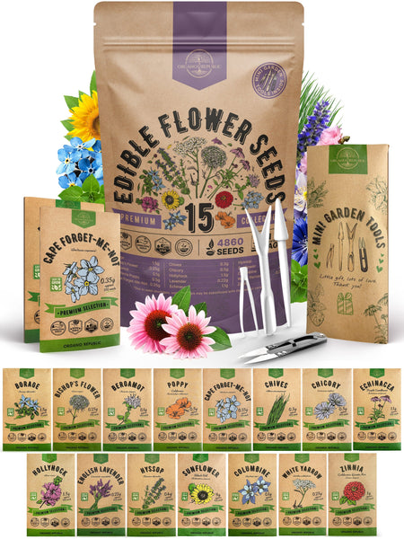 online flower seed companies 15 Edible Flower Seeds Variety Pack