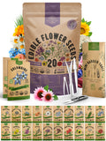 20 Edible Flower Seeds Variety Pack
