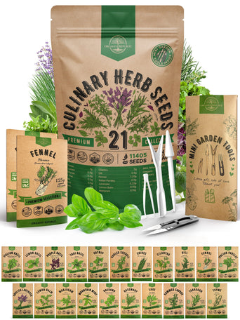 medicinal plant seed kit Organo Republic 18 Culinary Herbs Seeds Variety Pack