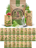 25 Winter Vegetable & Herb Seeds Variety Pack