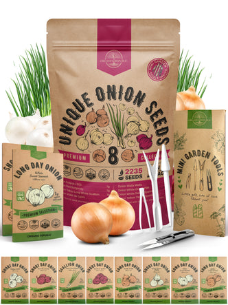 8 Onion Seeds Variety Pack