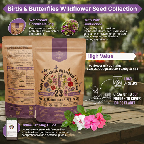 23 Birds & Butterflies Wildflower Seed Mix 1 oz