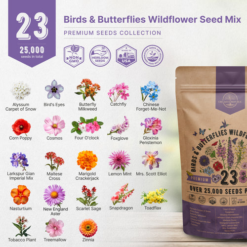 23 Birds & Butterflies Wildflower Seed Mix 1 oz