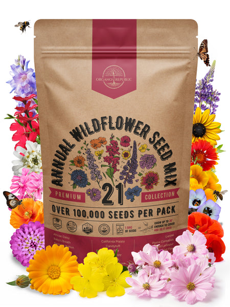 21 Annual Wildflower Seeds Mix
